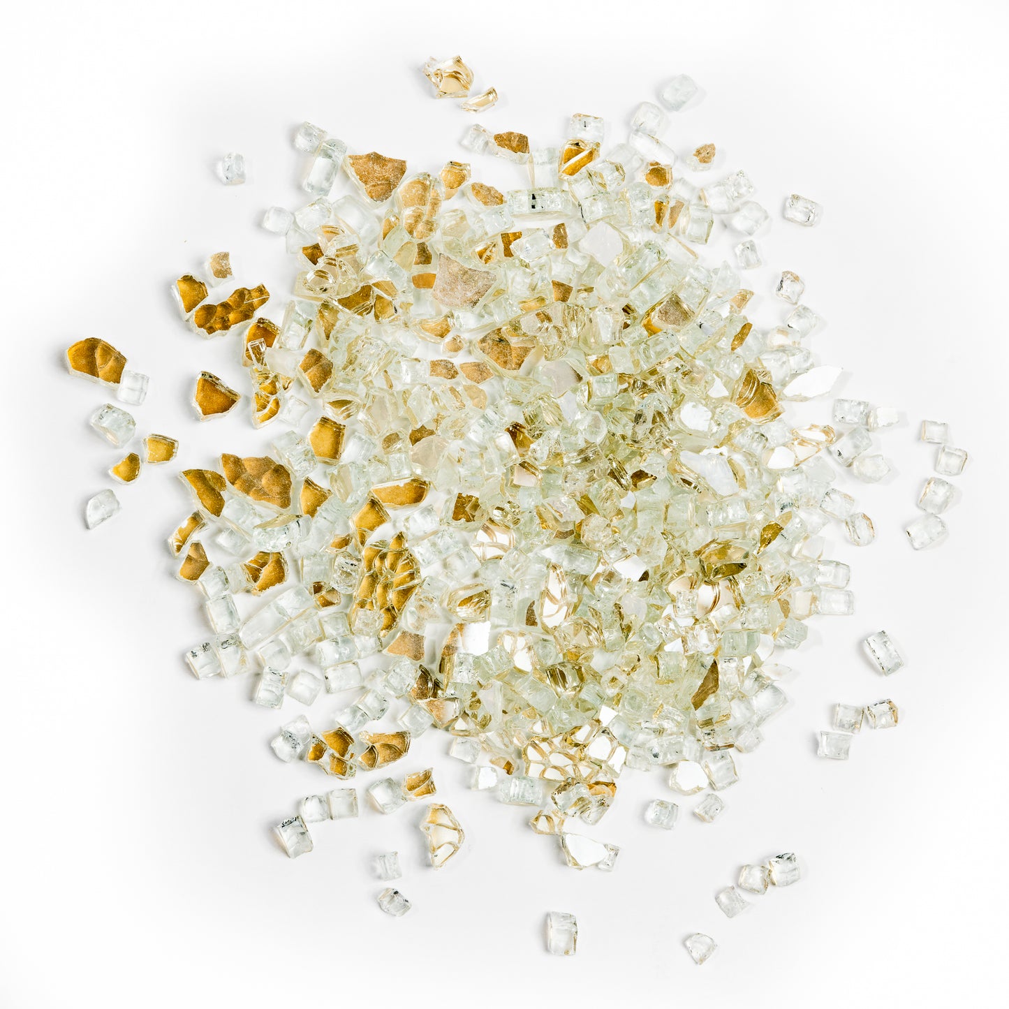 1/4" Platinum Reflective Crushed Glass – 1 Pound Bag