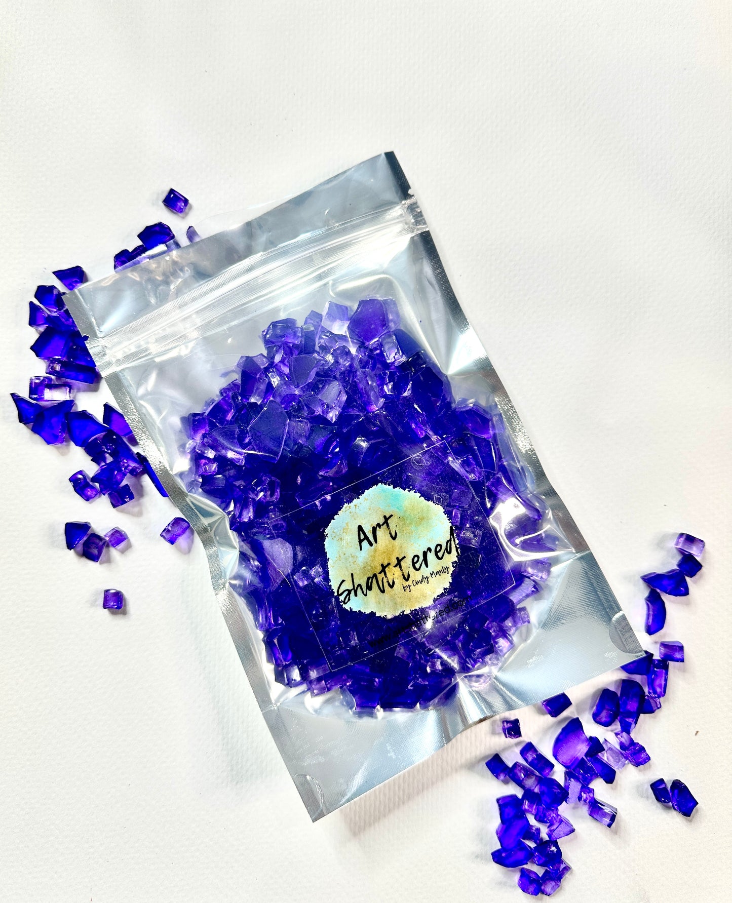 1/4" Purple Classic Crushed Tempered Glass – 1 Pound Bag