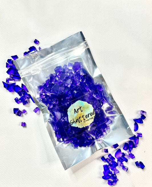1/4" Purple Classic Crushed Tempered Glass – 1 Pound Bag