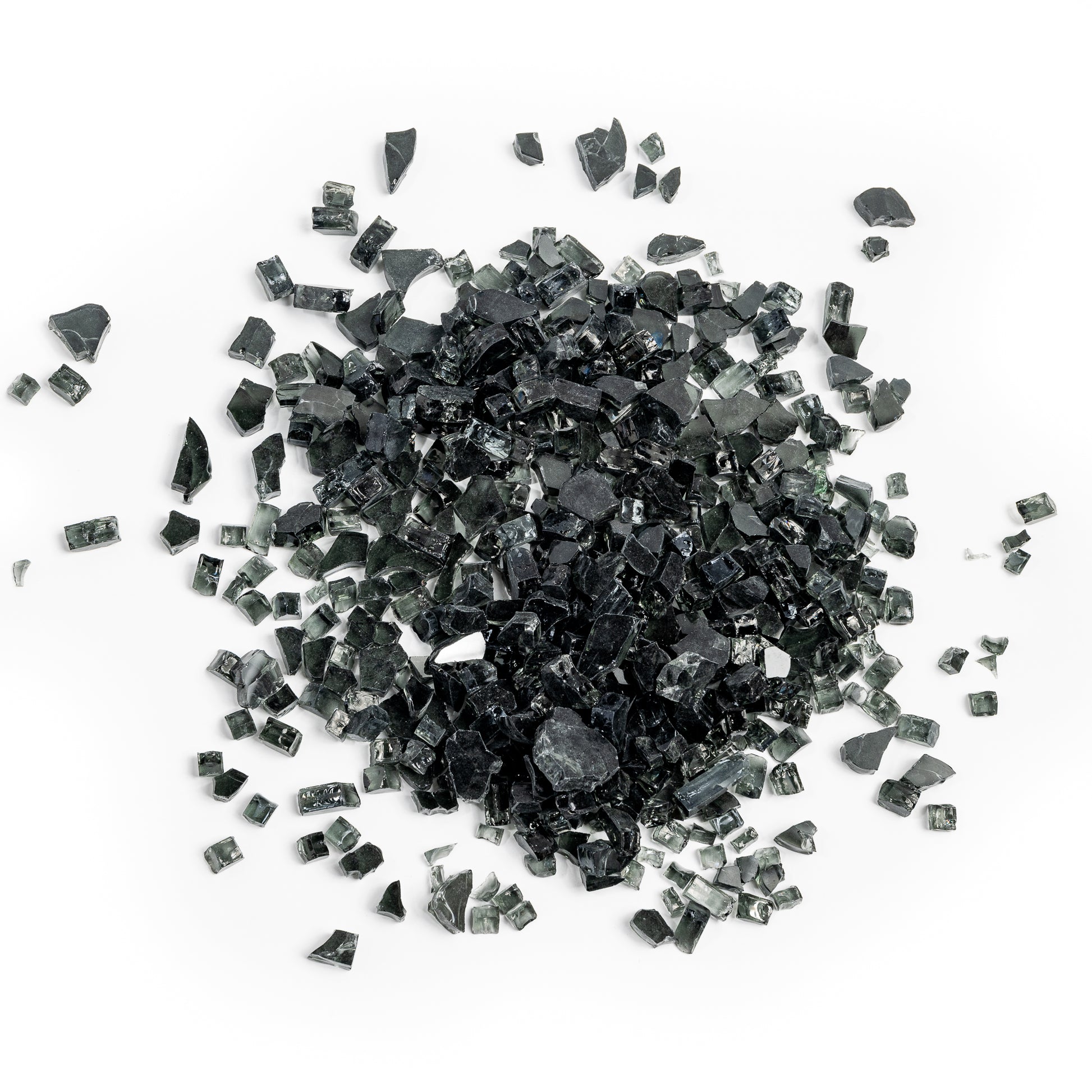 1/4" Black Classic Crushed Tempered Glass – 1 Pound Bag Ideal for resin art, mixed media, and home décor