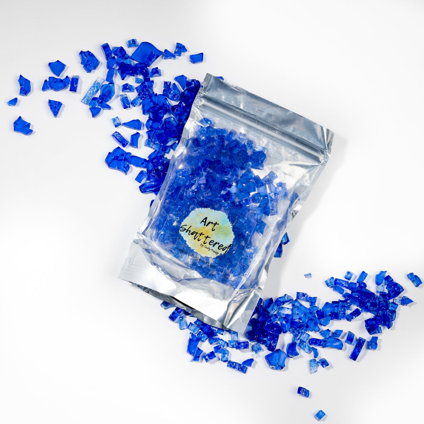 1/4" Cobalt Classic Crushed Tempered Glass – 1 Pound Bag