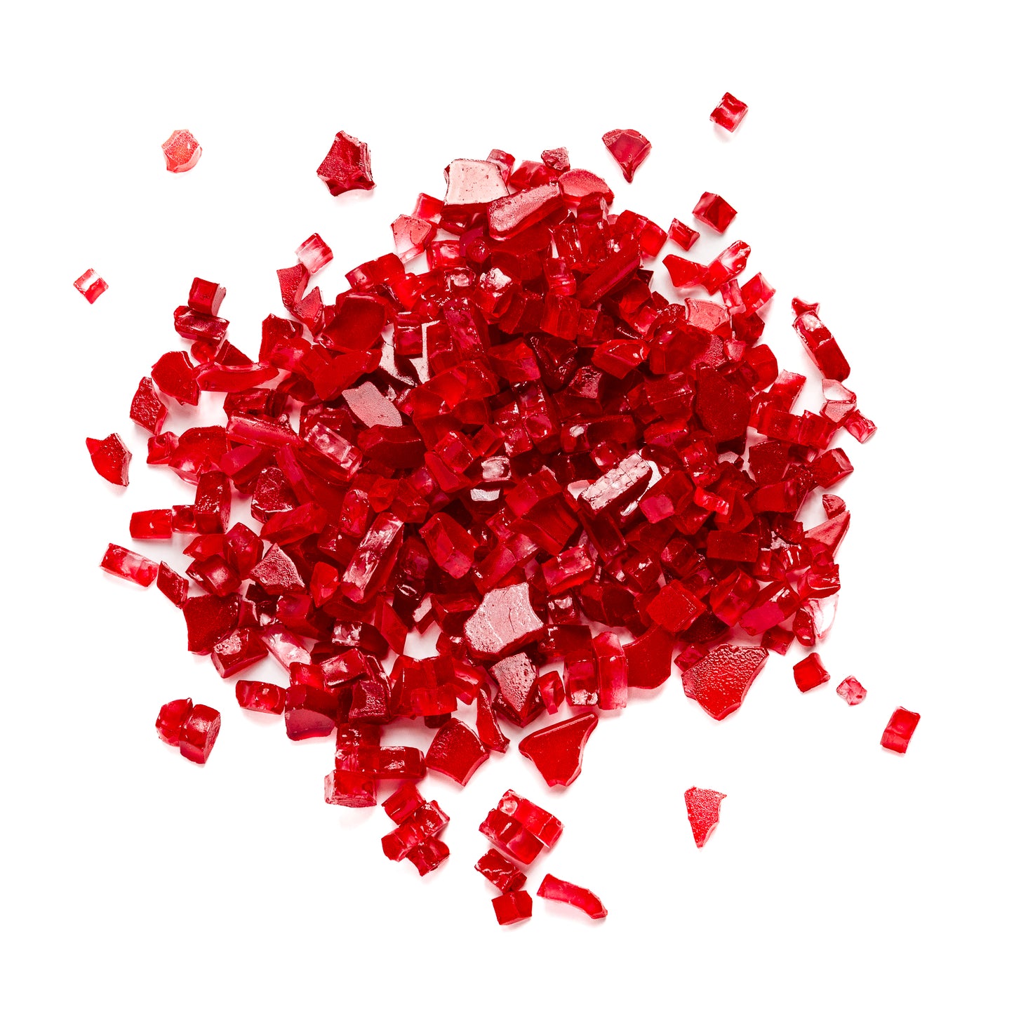 1/4" Red Classic Crushed Tempered Glass – 1 Pound Bag