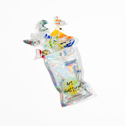 Glass Chips – Clear and Colored Glass Chips – 2+ oz Bag