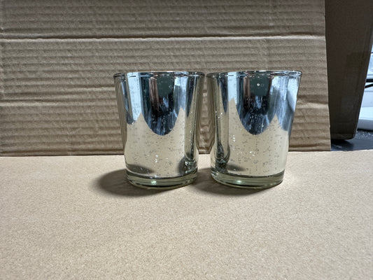 Small Mercury Glass Votive Set