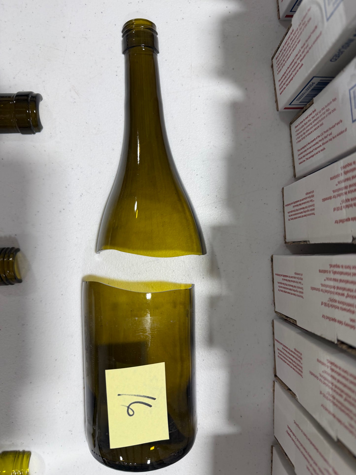 Broken Wine bottle 1/2 splits