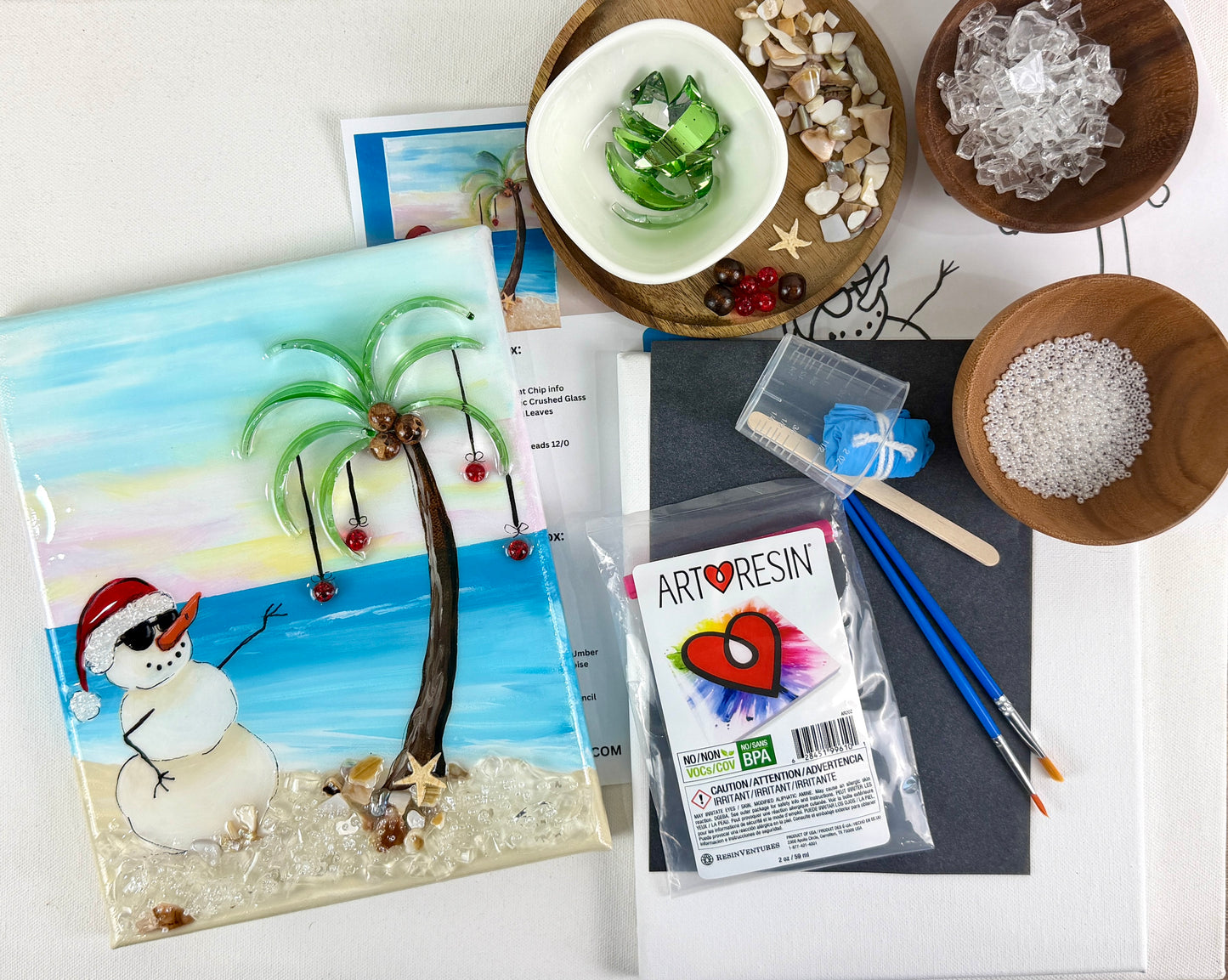 Beachy Snowman Kit + Tutorial