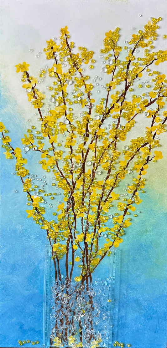 Forsythia Vase