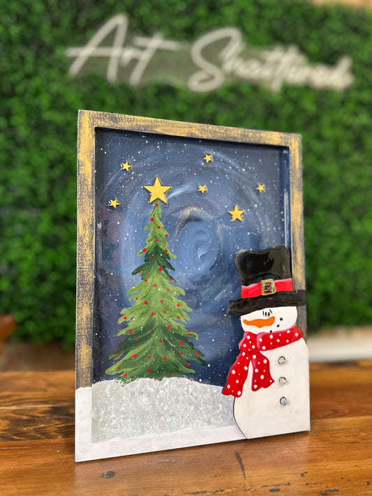 Winter Wonderland Snowman Art